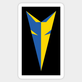 Ukrainian Blue & Yellow Fox Head Sticker